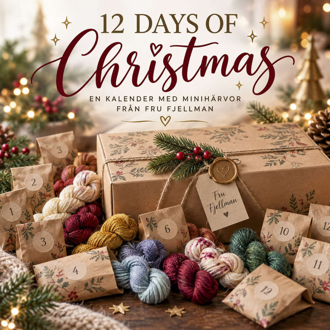 Fru Fjellman - 12 days of christmas 2026 - En kalender med 12 minihärvor