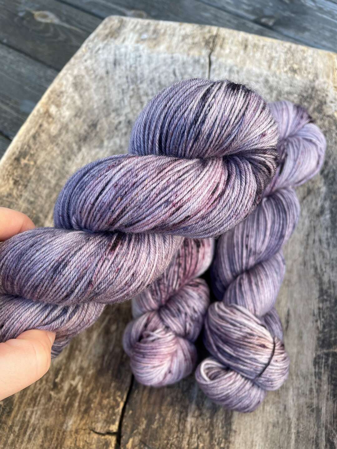Andrahandssortering!!!  Merinosock - Blueberry swirl