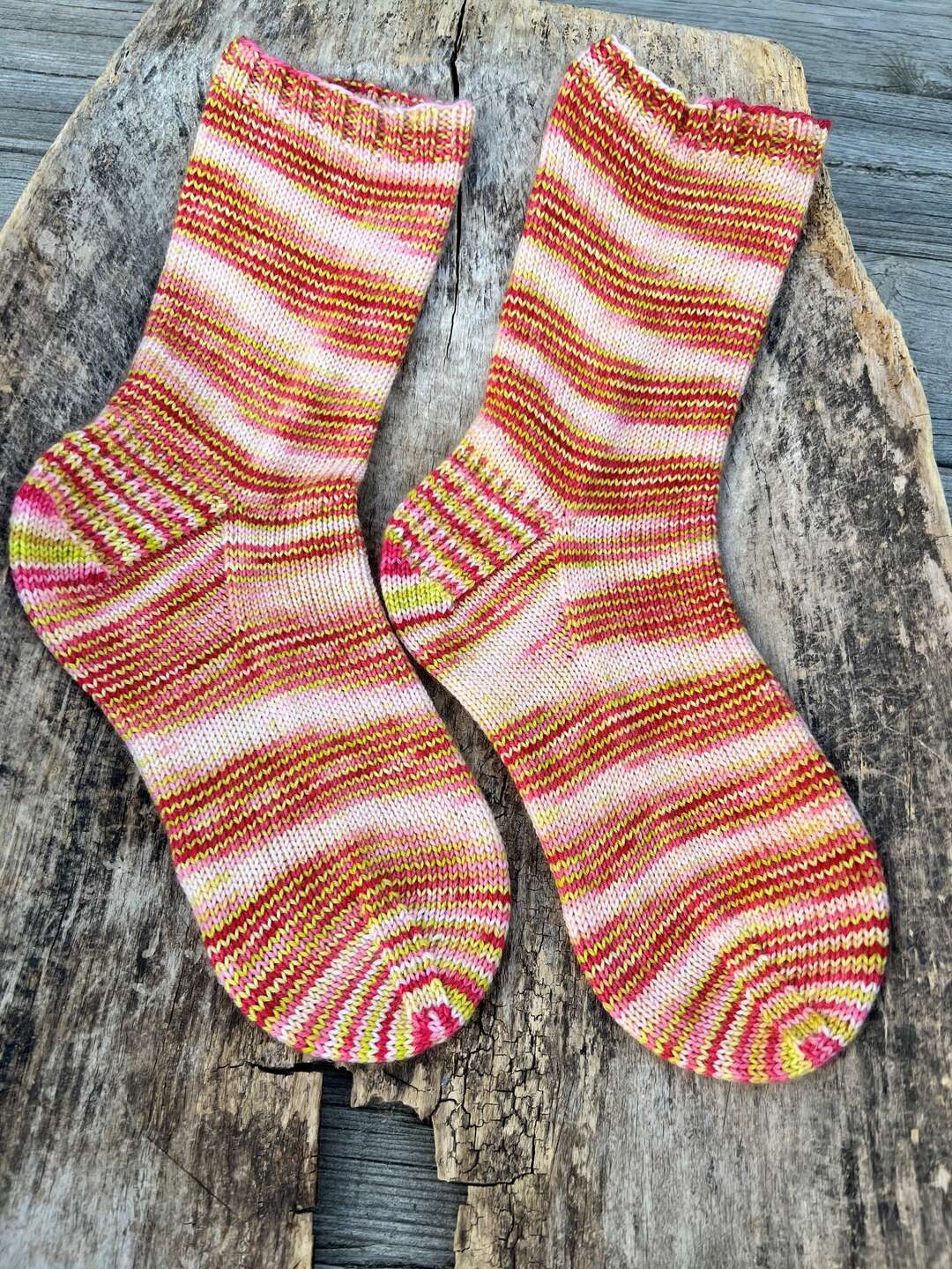 Merino socks - Candy cane lane
