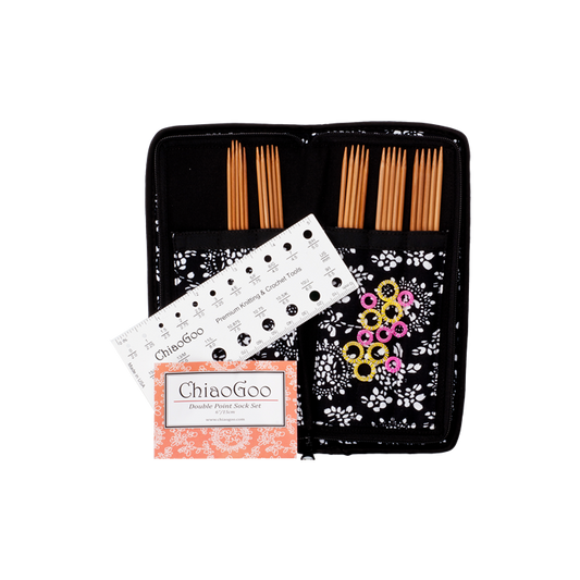 Chiaogoo- Bamboo Set strumpstickor 15 cm - Double point sock set DPNs