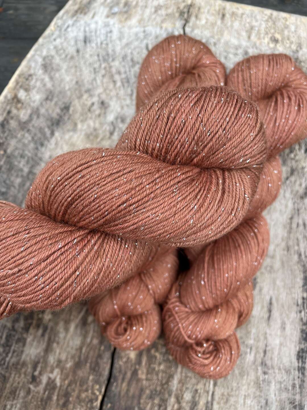 Glitter Merinosock - Cinnamon