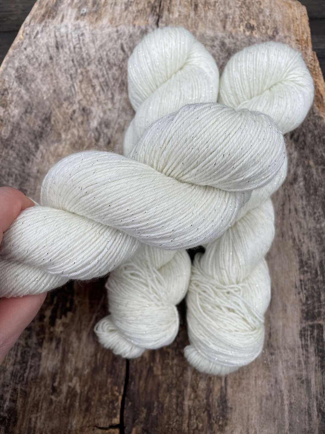 Glitter Merinosock - White
