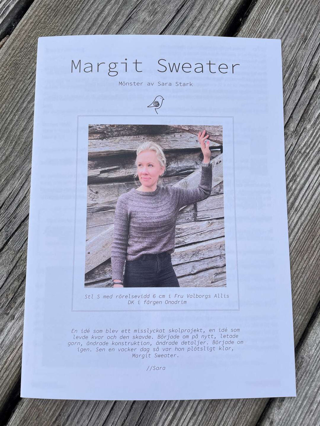 Mönster Sara Stark Blackbirdknits Margit sweater