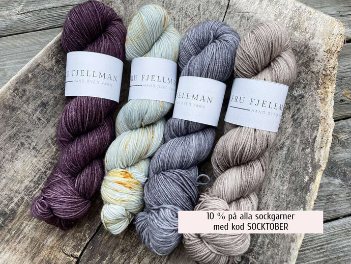 Now socktober is here. 10% on all sock yarns with code: SOCKTOBER