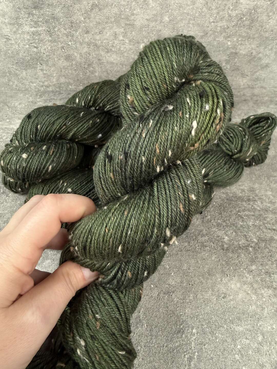 Tweed DK - Deep green
