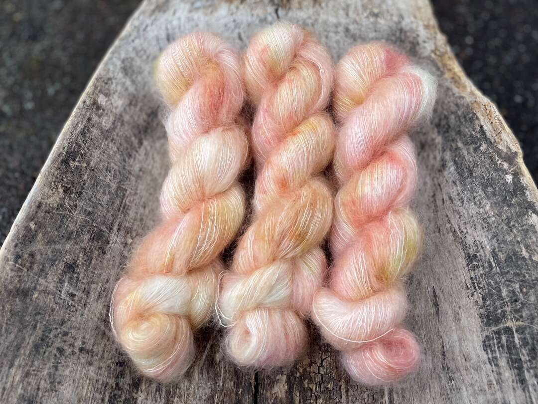 Luxury silk mohair - Peach cocktail