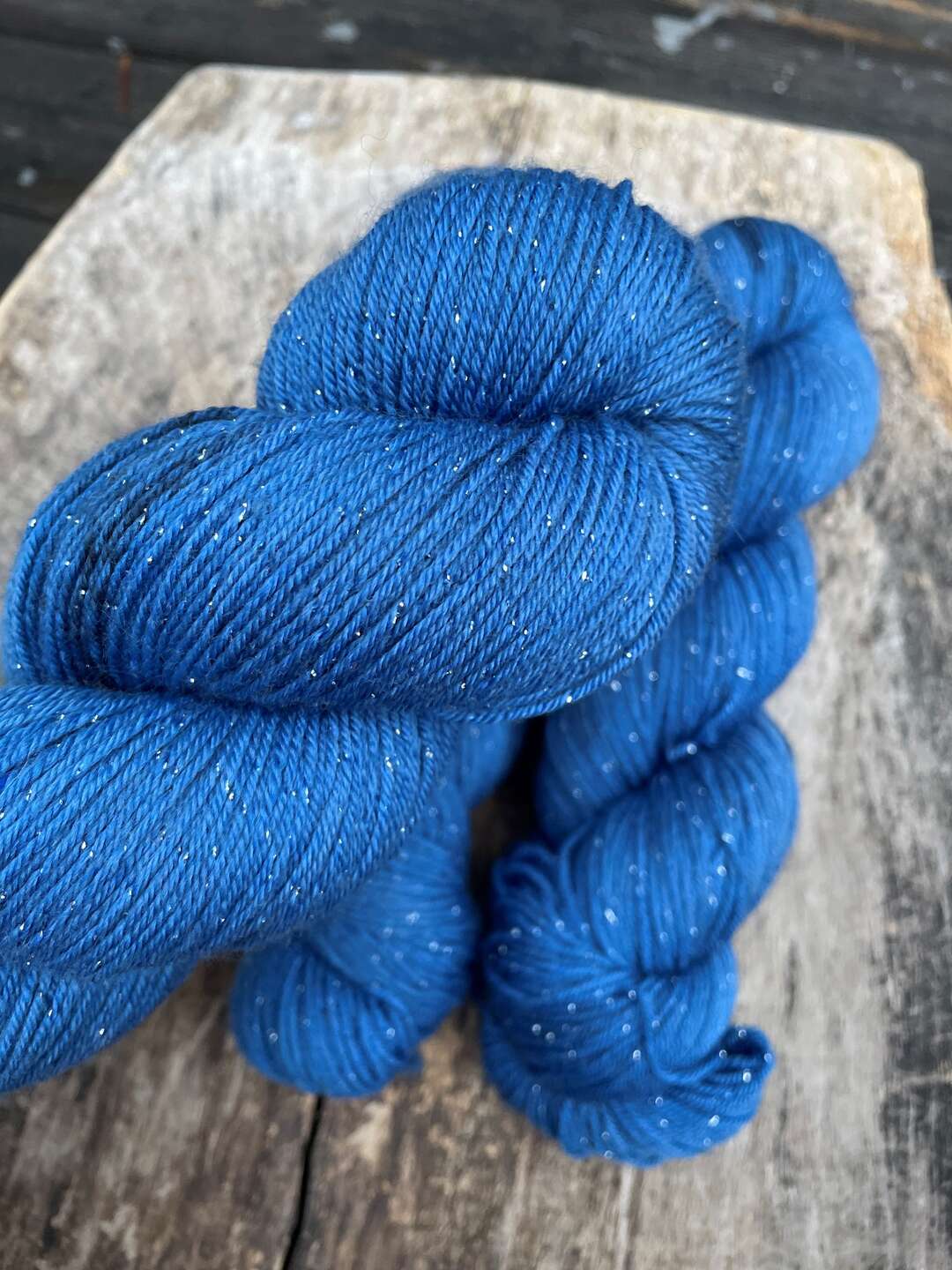 Glitter Merino Socks - Sapphire