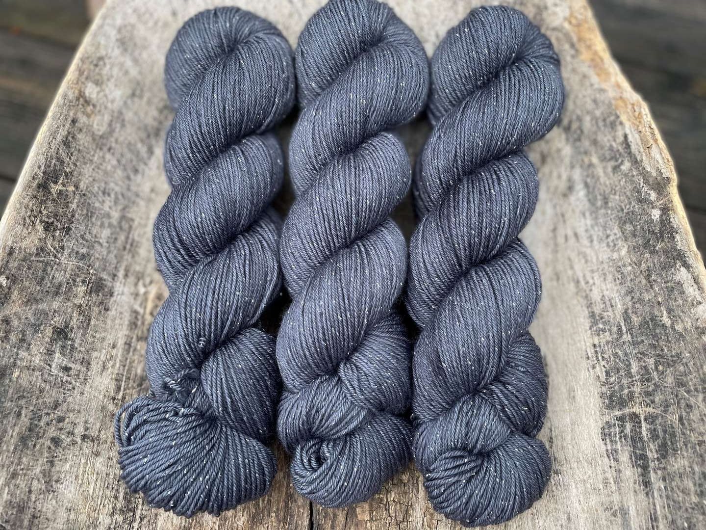 Glitter Merino sock - Deep grey