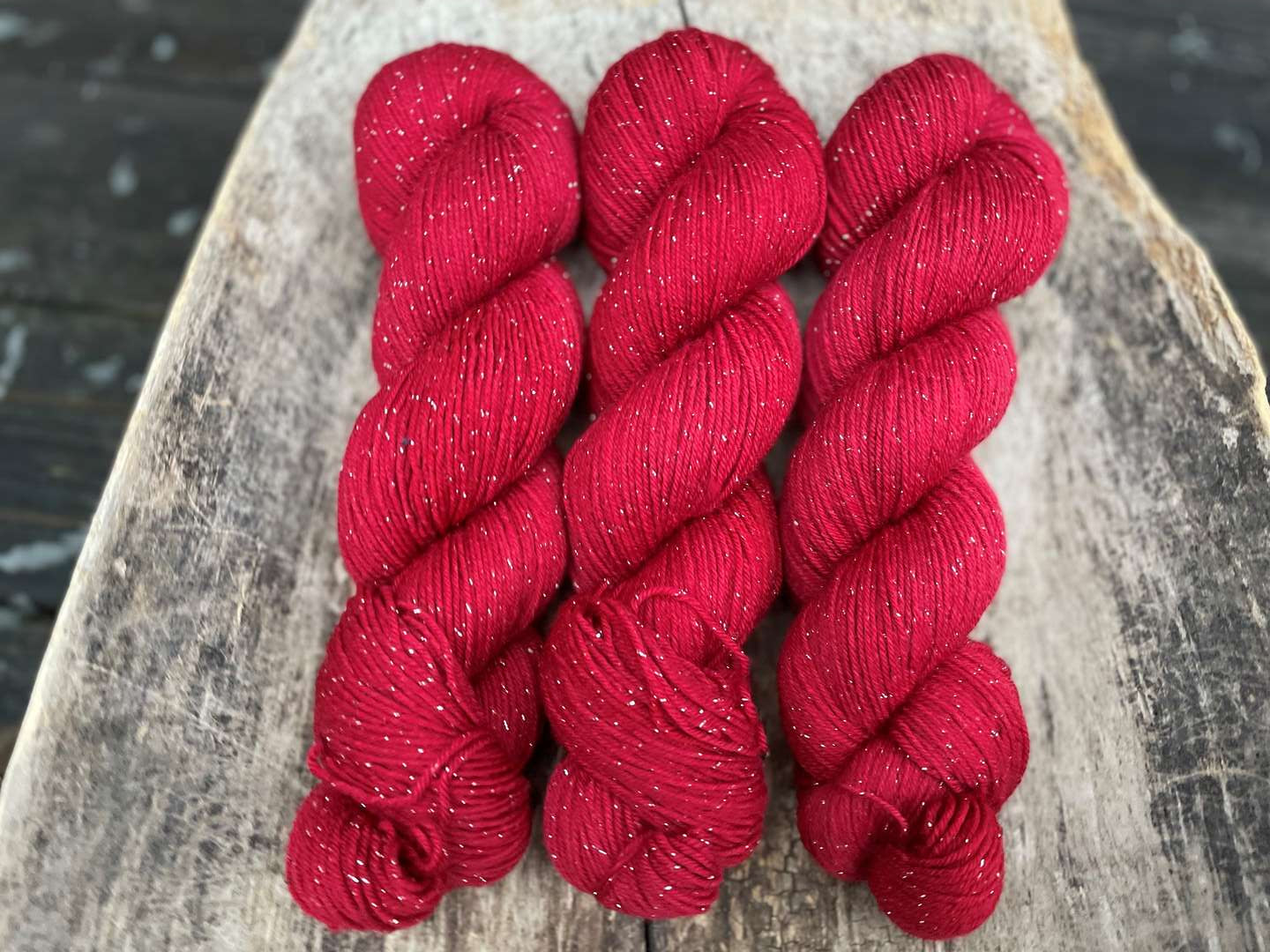 Glitter Merinosock - Ruby