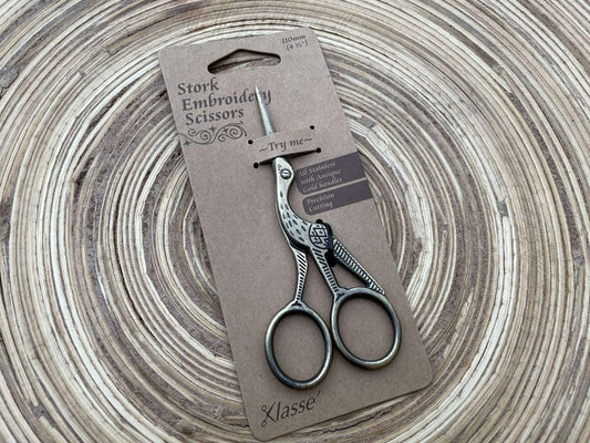 Stork embroidery scissors