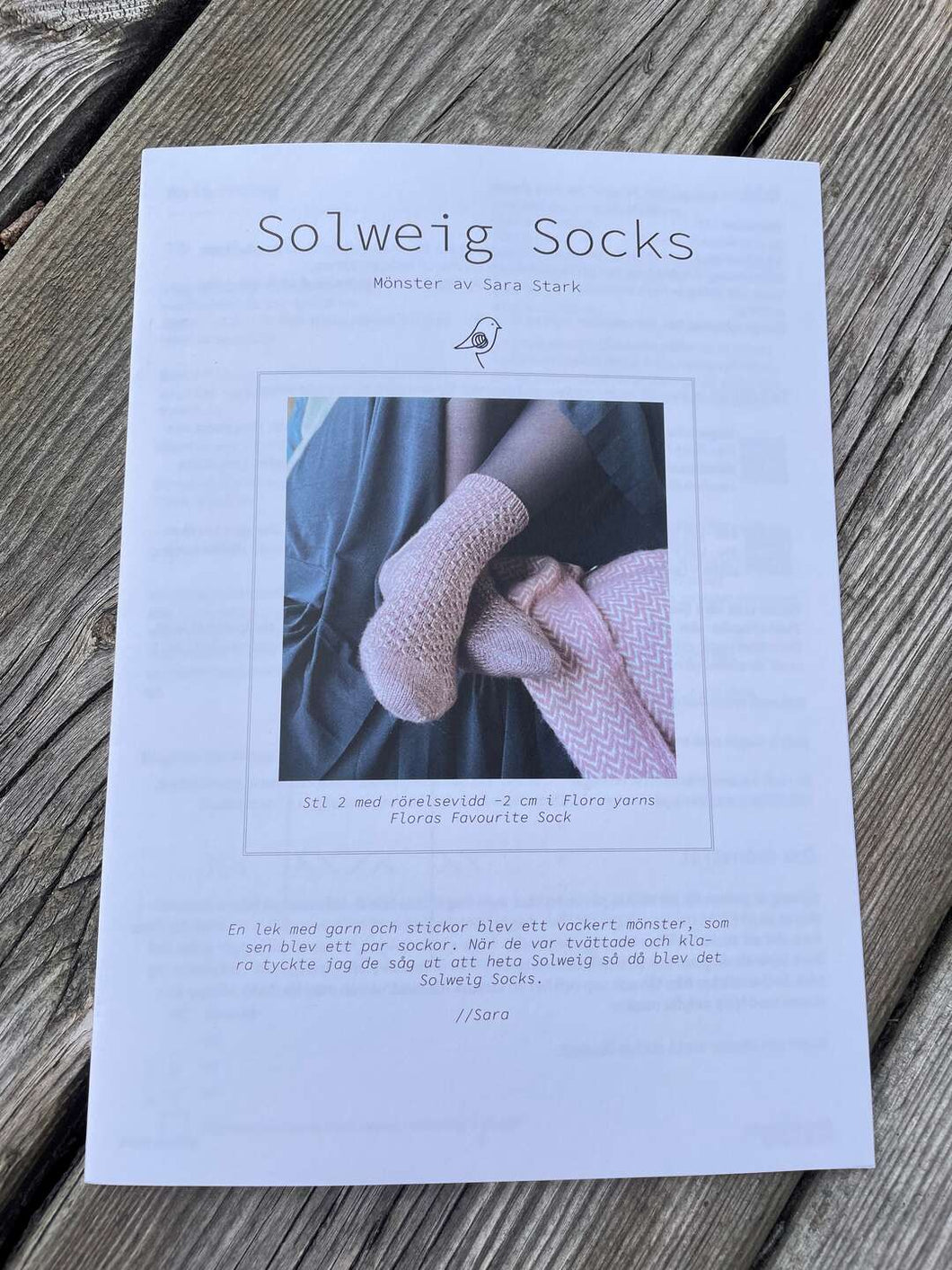 Mönster Sara Stark Blackbirdknits Solweig socks